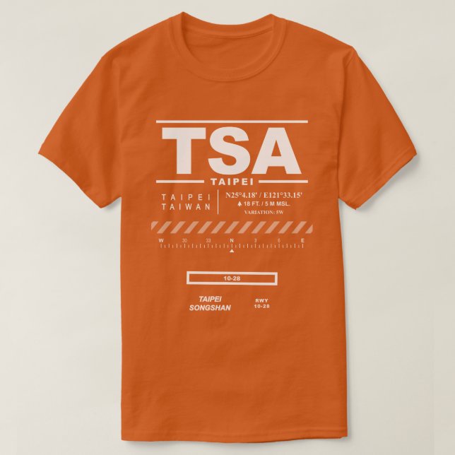Taipei Songshan Airport TSA T-Shirt (Design Front)