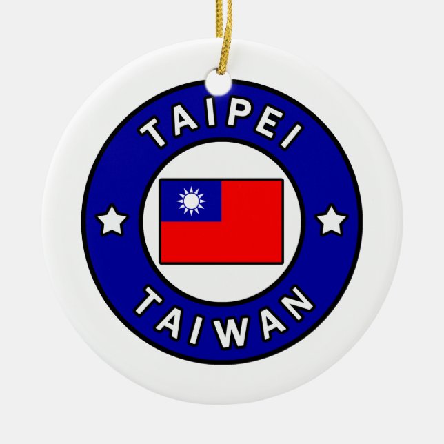 Taipei Taiwan Ceramic Tree Decoration (Front)