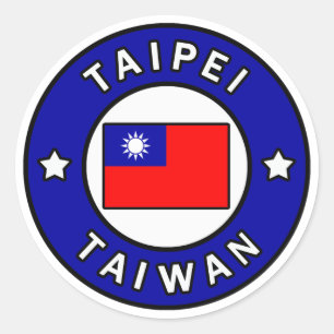 Taipei Taiwan Classic Round Sticker