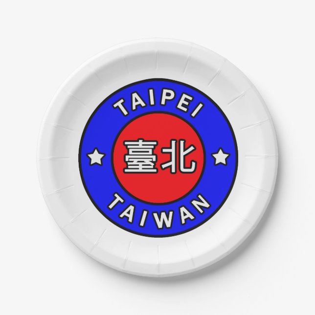 Taipei Taiwan Paper Plate (Front)