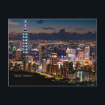 Taipei, Taiwan Postcard<br><div class="desc">Taipei,  Taiwan spectacular cityscape photograph.</div>