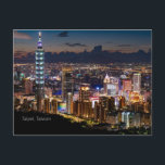 Taipei, Taiwan Postcard<br><div class="desc">Taipei,  Taiwan spectacular cityscape photograph.</div>