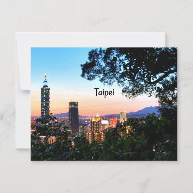 Taipei, Taiwan scenic photograph Card (Front)