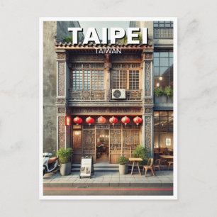 Taipei Taiwan shophouse storefront Postcard