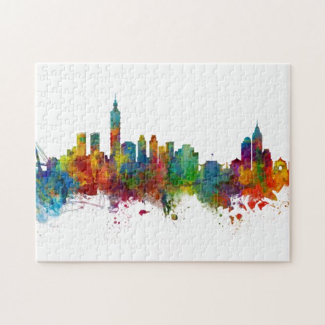 Taipei Taiwan Skyline Jigsaw Puzzle (Horizontal)