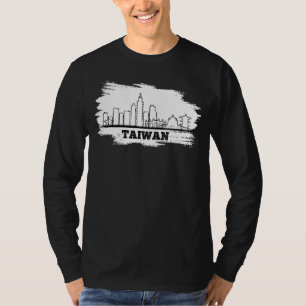 Taipei Taiwan Skyline Support For Taiwan I Love Ta T-Shirt