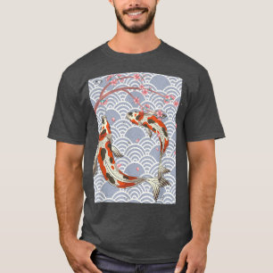 Taisho Sanke Koi Fish Pond Japan Aesthetic Sakura T-Shirt