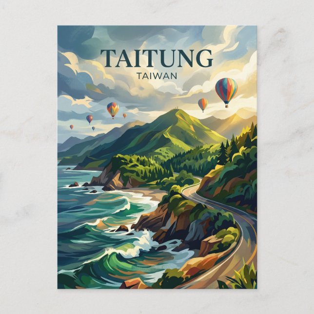 Taitung City Taiwan Postcard (Front)