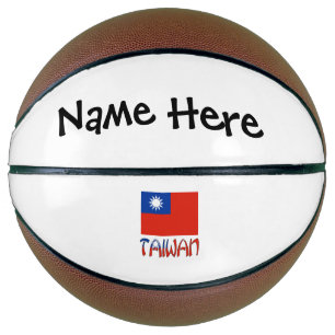 Taiwan and Taiwanese Flag Personalised Basketball