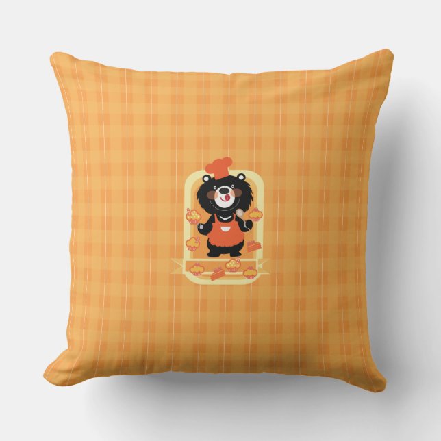 Taiwan black bear bake cakes cushion (Front)