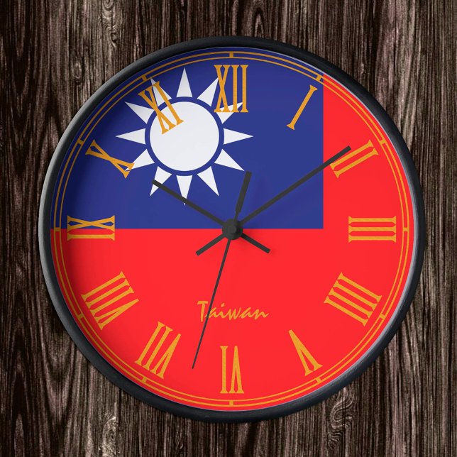 Taiwan Clock, Modern house design, Taiwanese Flag Round Clock (Creator Uploaded)