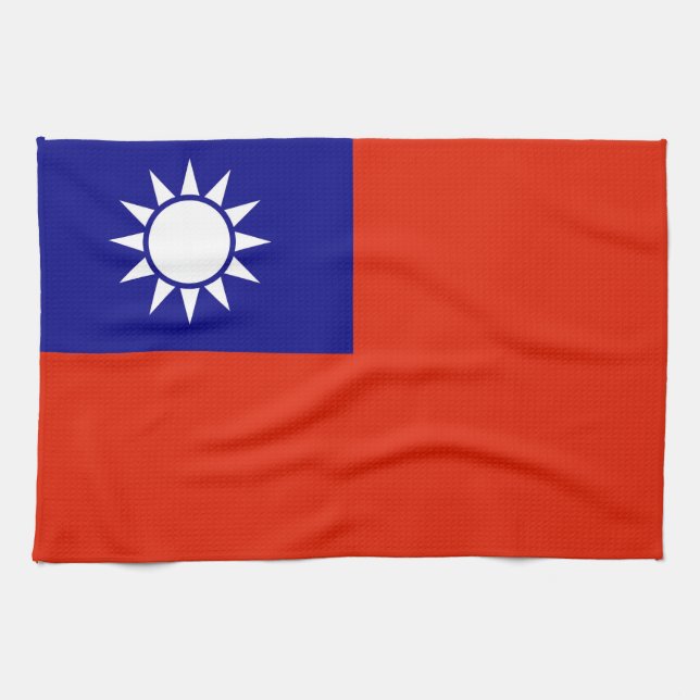 taiwan country flag china province symbol tea towel (Horizontal)
