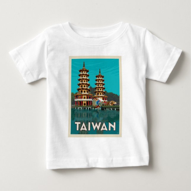 Taiwan | Dragon And Tiger Pagodas Baby T-Shirt (Front)