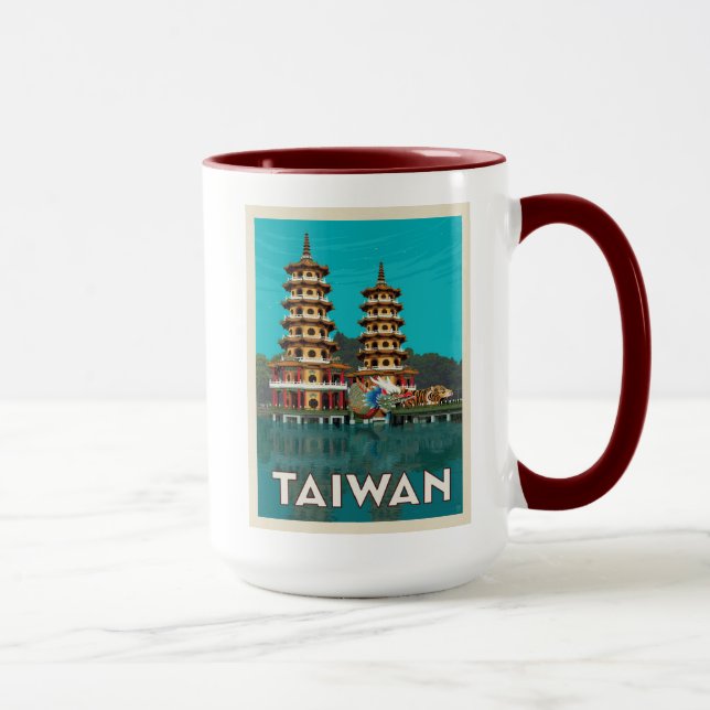 Taiwan | Dragon And Tiger Pagodas Mug (Right)