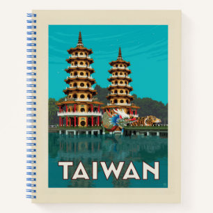 Taiwan   Dragon And Tiger Pagodas Notebook