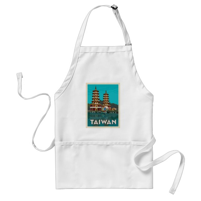 Taiwan | Dragon And Tiger Pagodas Standard Apron (Front)
