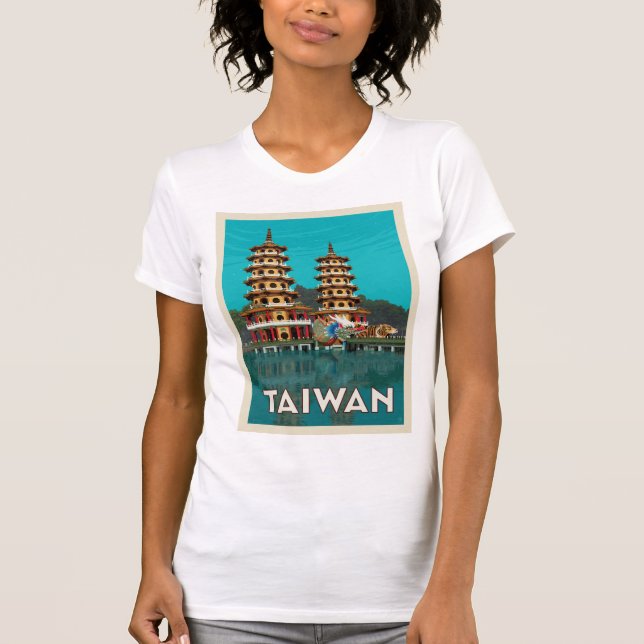 Taiwan | Dragon And Tiger Pagodas T-Shirt (Front)