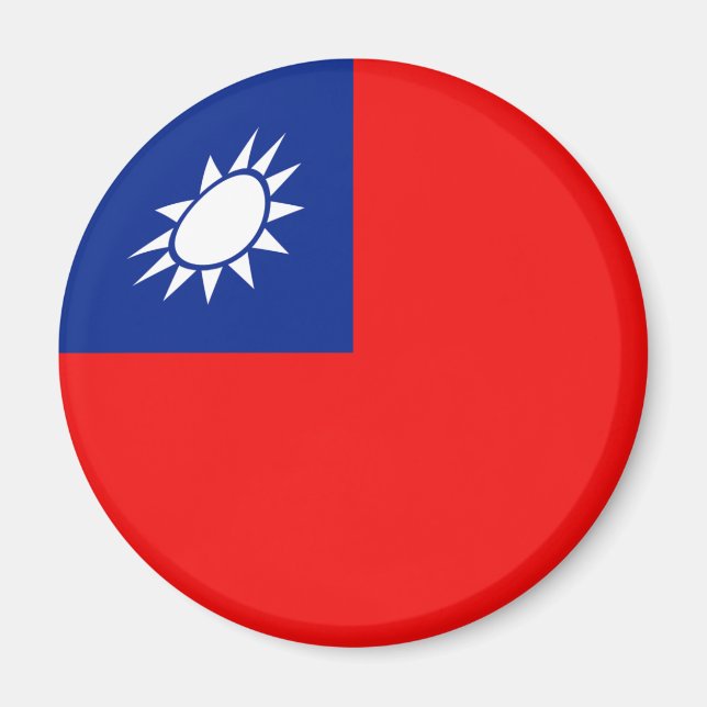 Taiwan Fisheye Flag Magnet (Front)