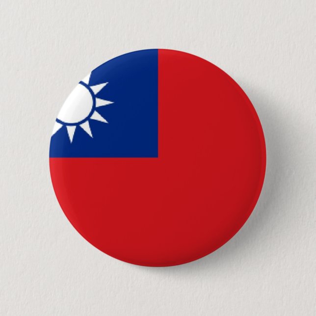 Taiwan Flag 6 Cm Round Badge (Front)