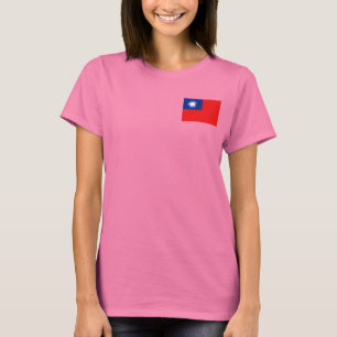 Taiwan Flag and Map dk T-Shirt