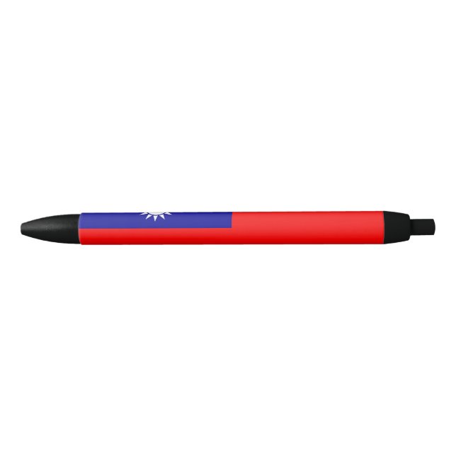 Taiwan Flag Black Ink Pen (Front)