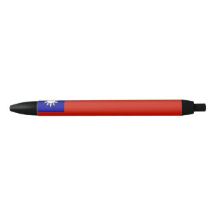 Taiwan flag black ink pen
