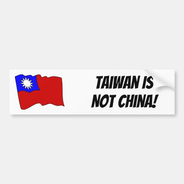Taiwan Flag Bumper Sticker (Front)