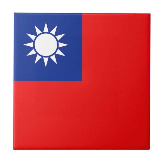 Taiwan Flag Ceramic Tile (Front)
