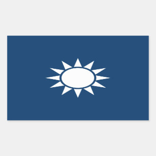 Taiwan Flag "Classic" Rectangular Sticker