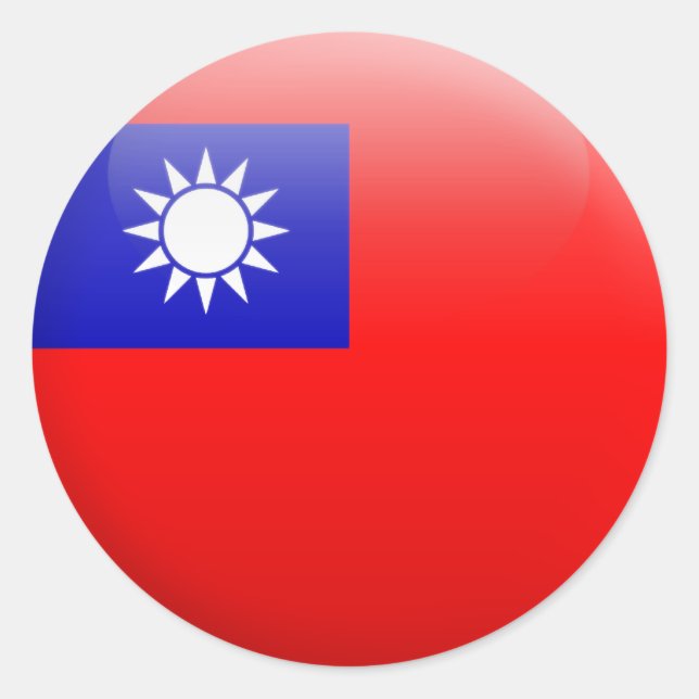 Taiwan Flag Classic Round Sticker (Front)