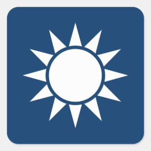 Taiwan Flag "Classic" Square Sticker