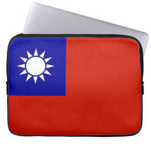 Taiwan flag laptop sleeve