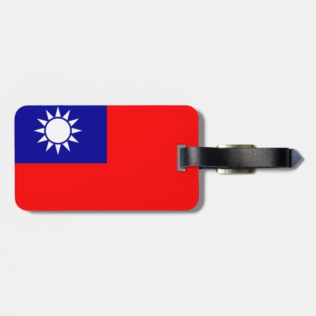 Taiwan Flag Luggage Tag (Back Horizontal)