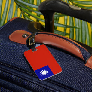 Taiwan flag luggage tag