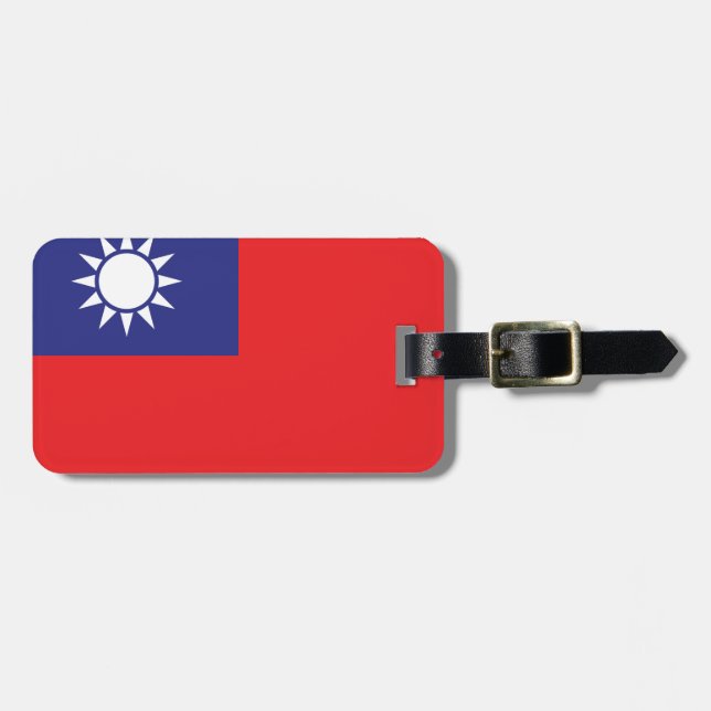 Taiwan Flag Luggage Tag (Front Horizontal)