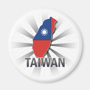 Taiwan Flag Map 2.0 Magnet