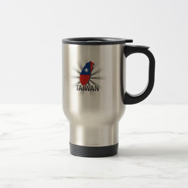 Taiwan Flag Map 2.0 Travel Mug (Right)