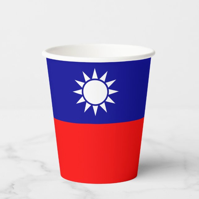Taiwan Flag Paper Cups (Front)