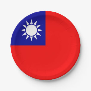 Taiwan Flag Paper Plate