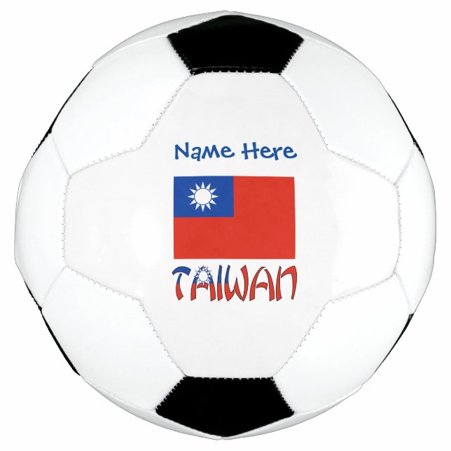 Taiwan Flag Personalised Soccer Ball (Front)