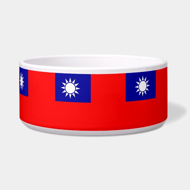 Taiwan Flag Pet Bowl (Front)