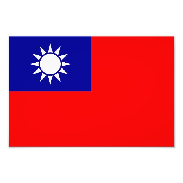 Taiwan Flag Photo Print (Front)