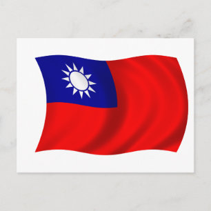 Taiwan flag postcard