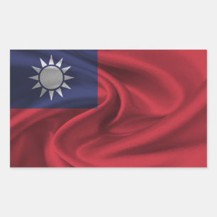 Taiwan Flag Rectangular Sticker