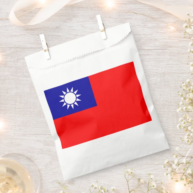 Taiwan Flag: Republic of China, Chinese Taipei Favour Bags (Clipped)