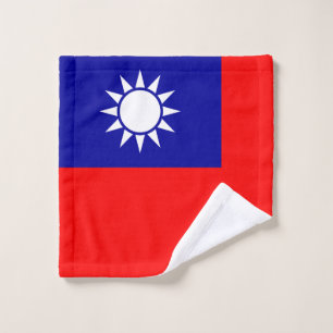 Taiwan Flag: Republic of China, Chinese Taipei Wash Cloth
