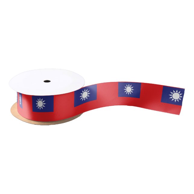 Taiwan Flag Satin Ribbon (Spool)
