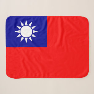 Taiwan Flag Sherpa Blanket
