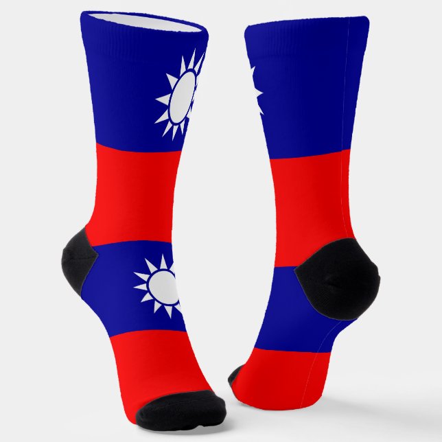 Taiwan Flag Socks (Angled)