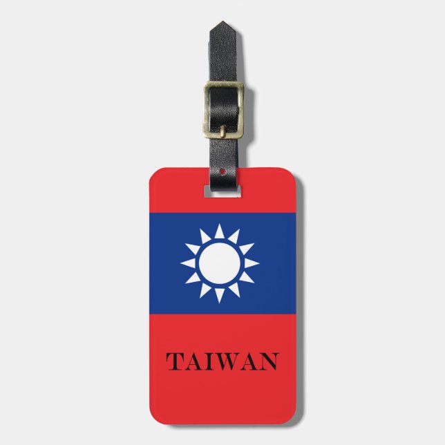 Taiwan flag Taiwanese Luggage Tag (Front Vertical)